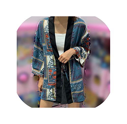 Japanese Kimono Cardigan Woman Summer Cardigan Kimono Yukata Woman Thin Loose Outer Garment,One Size