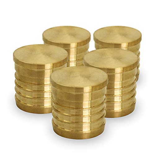 Pexflow EPPL0100-5 PEX Barb Plug End Cap Pipe Fitting, 1", Brass, 5 piece