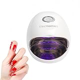 Elechomes EB301 6W Mini LED Gel Nail Curing UV Lamp Nail Gel Polish Dryer for DIY Home Use or Travel,White