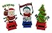Christmas Solar Powered Dancing Decorations | Set of 3: Christmas Tree, Santa with his Reindeer and a Snowman, all in their own plastic Bubble Packages