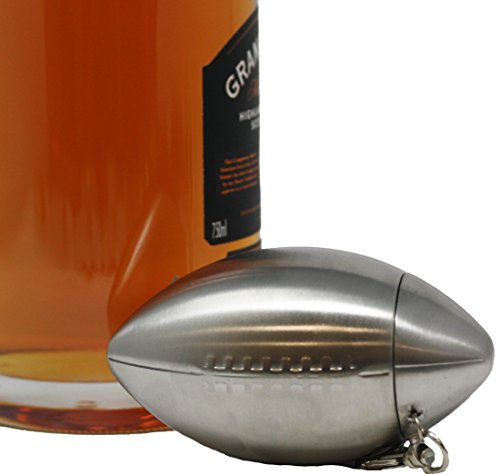 Premium 6 oz Football Shape 304 (18/8) Food Grade Stainless Steel Hip Alcohol Liquor Flask - BPA free and Leak and Rust Proof - Discrete Drinking Gift