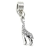 GemStorm Silver Plated Dangling Giraffe for