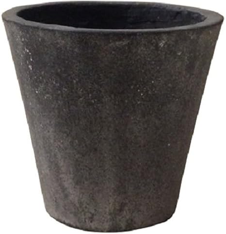 Amazon 軽量コンクリート製 植木鉢 フォリオ ソリッド ブラックウォシュ 23cm 鉢