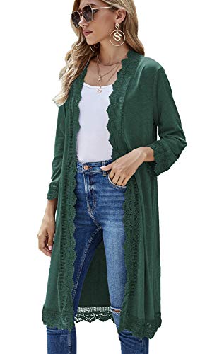 green duster sweater