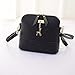 New Women Messenger Bags Vintage Small Shell Leather Handbag Casual Bag ( Black )