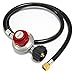 Hongso HR20P-1 4FT High Pressure Propane 0-20 PSI Adjustable Regulator with QCC1 Type1 Hose for Propane Burners, Turkey fryers, heaters, Smokers and All Other Propane appliances, CSA Certified