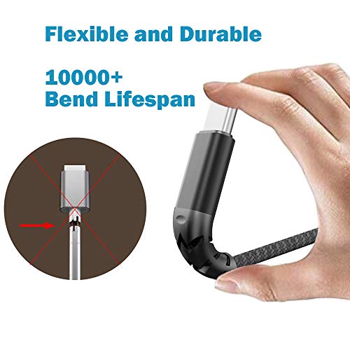 image for Tpingfe Type C USB Fish Tail Braided Flexible Durable Cable Data Fast 