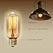 Edison Light Bulbs,HESSION T45 40w Vintage Antique Tungsten Filament Incandescent Bulbs,E26 Base Light Bulbs for Decorative Pendant Lighting Dimmable 110V Amber Glass(6 Pack)
