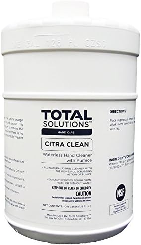 Citra Clean Fortified Hand Cleaner, Industrial Waterless Hand Cleaner with d-Limonene and Pumice- 4 Gallons