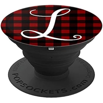Buffalo Plaid Christmas Monogram Letter L Initial