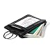 RFID Slim ID Wallet Card Holder - Key Ring Front Pocket Wallet with Coin Zipper