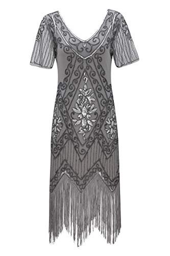 sachin and babi light blue dress Gold Flapper - Roaring 20's - Great Gatsby - Costume - Women