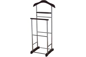 PROMAN PRODUCTS Proman Product Twin Valet with Wooden Hanger Tray & Trouser Bar, Walnut