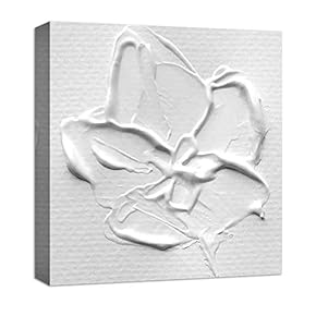Canvas Wall Art Black and White Abstract Oil Painting Feature Painting Artwork for Home Prints Framed - 12x12 inches