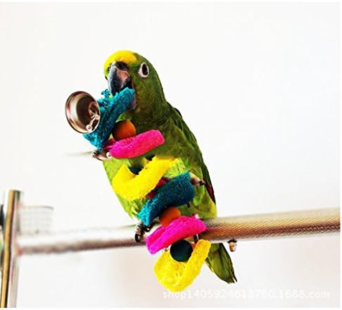 Pet Bird Conure Macaw Cockatiel Cockatoo Parrot Chewing Toy Colorful Rusee Parrot Hanging Toys