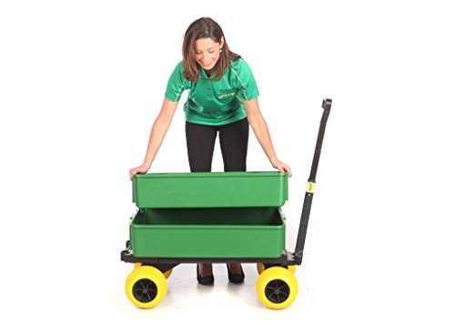 Mighty Max Plus One Cart Acessories Garden Stackable Utility Green Tub