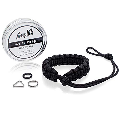 Amolith Kamera-Handschlaufe aus Paracord - Flechtmuster: Cobra - Handgelenkschlaufe Kameraschlaufe Kameraband Trageschlaufe