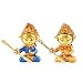 Cococart Monkey King Car Perfume Vent Clip Air Freshener Diffuser Zinc Alloy Great Hero Sun Wukong Automobiles Smell Decorative (Gold+Blue)