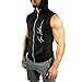Bodybuilding Stringer Hoodie Gym Tank Tops Hoodie Sweatshirt US M=Tag XL(Chest:39-40 inches) Black