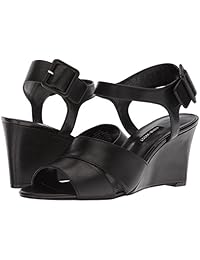 nine west Women 's Vahan piel cuña sandalia