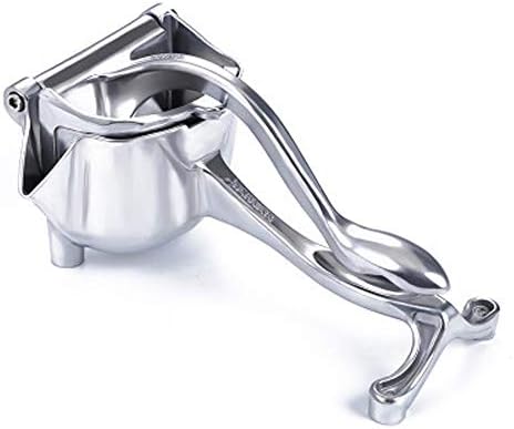 Cvbndfe Alloy Lemon Squeezer Heavy Duty Single Hand Press Fruit Juicer Detachable Lemon Lime Squeezer Manual Citrus Press Juicer For Grapefruits Orange SAFE HEALTHY (Color : Silver, Size : Free size)