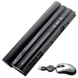 AmsahrÂ® Replacement Battery for Dell Latitude E6420, E5420, E5420M, E5430, E5520, E5520 BRC, E5520M, E5530, E6420 ATG, E6430, E6430 ATG, E6430S, E6520, E6530, 04NW9, 05G67C, 312-1163, 312-1311, 312-1324, 451-11694, 451-12048, 8P3YX, 911MD, DHT0W, HCJWT, KJ321, M5Y0X, P8TC7, P9TJ0, PRRRF, T54F3, T54FJ, YKF0M (9 Cell, 6600mAh) - Includes Mini Optical Mouse with Retractable USB cord