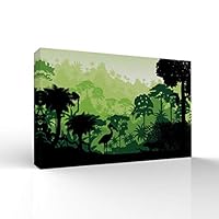 signwin-Canvas Wall Art-Quiet Tropical Forest-Canvas Prints Home Artwork Decoration for Living Room,Bedroom - 12x18 inches