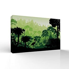 Canvas Wall Art-Quiet Tropical Forest-Canvas Prints Home Artwork Decoration for Living Room,Bedroom - 12x18 inches