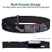 ESR Running Belt Runners Waist Pack Adjustable Stretchy Zippered Fanny Pack with Headphone Port, Fitness Workout Travel Yoga Compatible for iPhone Xs/Xs Max/XR/X/8/7/6s Plus, Samsung S9/S8/S7/S6 Edge
