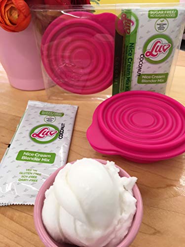 LUV Coconut Nice Cream Blender Mix with Reusable Bowl - Non-Dairy Vegan Frozen Dessert - Sugar-Free, Gluten-Free, Low-Calorie, All-Natural, Non-GMO - Thumbnail 4