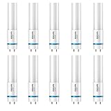 Philips LED 468710 34/40W Equivalent Instant Fit T12 4' LED Light Bulb (10 Pack), Daylight (6500K), Piece