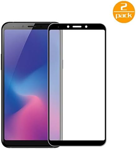 [2 Pack] For Samsung Galaxy A6s Screen Protector - [9H Hardness] [Crystal Clear] [Bubble Free] Tempered Glass Screen Protector for Samsung Galaxy A6s (Black)