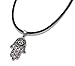exoticdream Hamsa Yoga Buddha Menhdi Ganesh Hand of Fatima Evil Eye Pewter Pendant + 18