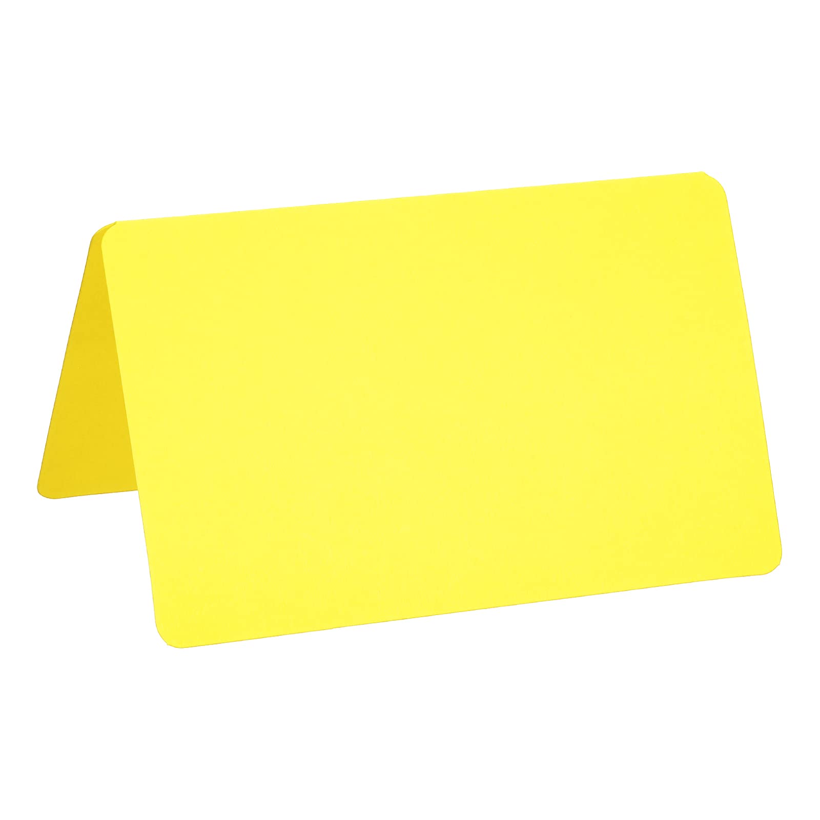 PATIKIL Greeting Cards,50Pcs Favor Decor Foldable Blank Card for Wedding, Party, DIY Decoration, Table Name Place Cards, Yellow Card Paper