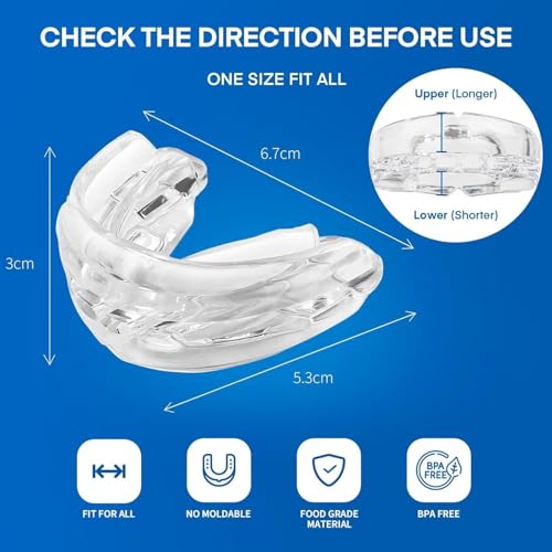Anti Snoring Devices Mouth Guard: Snore Guard Anti-snoring Device - Snoring Solution- No Moldable and Easy to Fit (1 Count (Pack of 1))