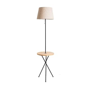 Nordic Wood Floor Lamp Living Room Bedroom Stepless Remote Control