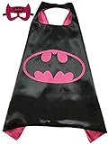 Girls Superhero Cape and mask Costume Batgirl for Kids Age 2-10 Perfect for Dress up Or Halloween (Batgirl)