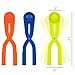 Football & Grenade Shape Snowball Maker Snow Toys for Kids Outdoor Snowball Fight - 3 Pack (Orange, Green & Blue) with Tote Bag by Super Joy