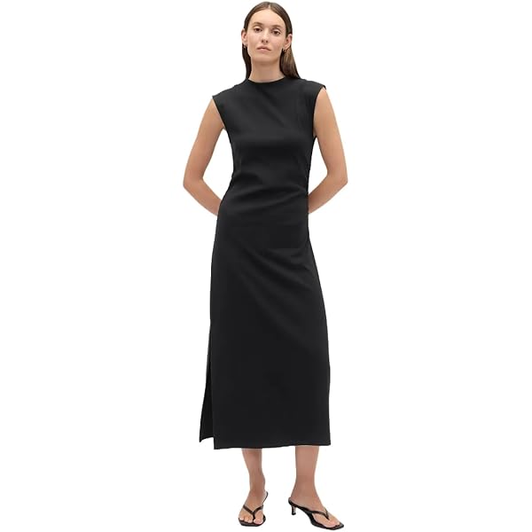 asym midi dress Ariven Asym Midi Dress in Ink