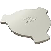 Char-Griller&reg; AKORN Jr Charcoal Grill and Smoker Ceramic Smokin' Stone Accessory for Low-and-Slow Indirect BBQ Smoking Methods in Ivory, 11.75" L x 11.75" W, .75" H, Model 6211