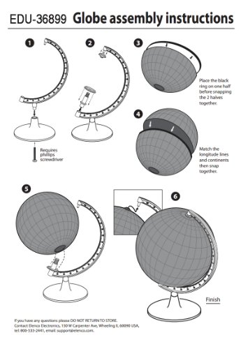 3 Edu+Toys+EDU36899A+Desktop+Political+11+Inch