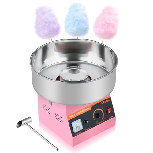 VEVOR Cotton Candy Machine Commercial, 1000W Electric Candy Floss Maker, Easy Use