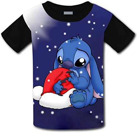 JIFEIMAOY Boys Girls 3D Printed Short Sleeve Youth T-Shirts Lilo and Stitch XS