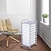 Giantex 10 Drawer Rolling Storage Cart Scrapbook Paper Office School Organizer (Clear)