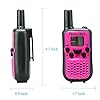 Amanico-Pink-Kids-Walkie-Talkies-Kinds-of-Channel-FRSGMRS-2-Way-Radio-2-miles-up-to-37-Miles-UHF-Handheld-41-In-Length-for-Children-kids-Child-Boys-Girls-Teens-1-Pair-Pink