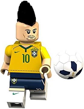 NICETOURNE 1PC Minifigures Football Player World Soccer Player Collection Mini Dolls Bricks Building Blocks Figures Toys - Neymar Very practical of brain game