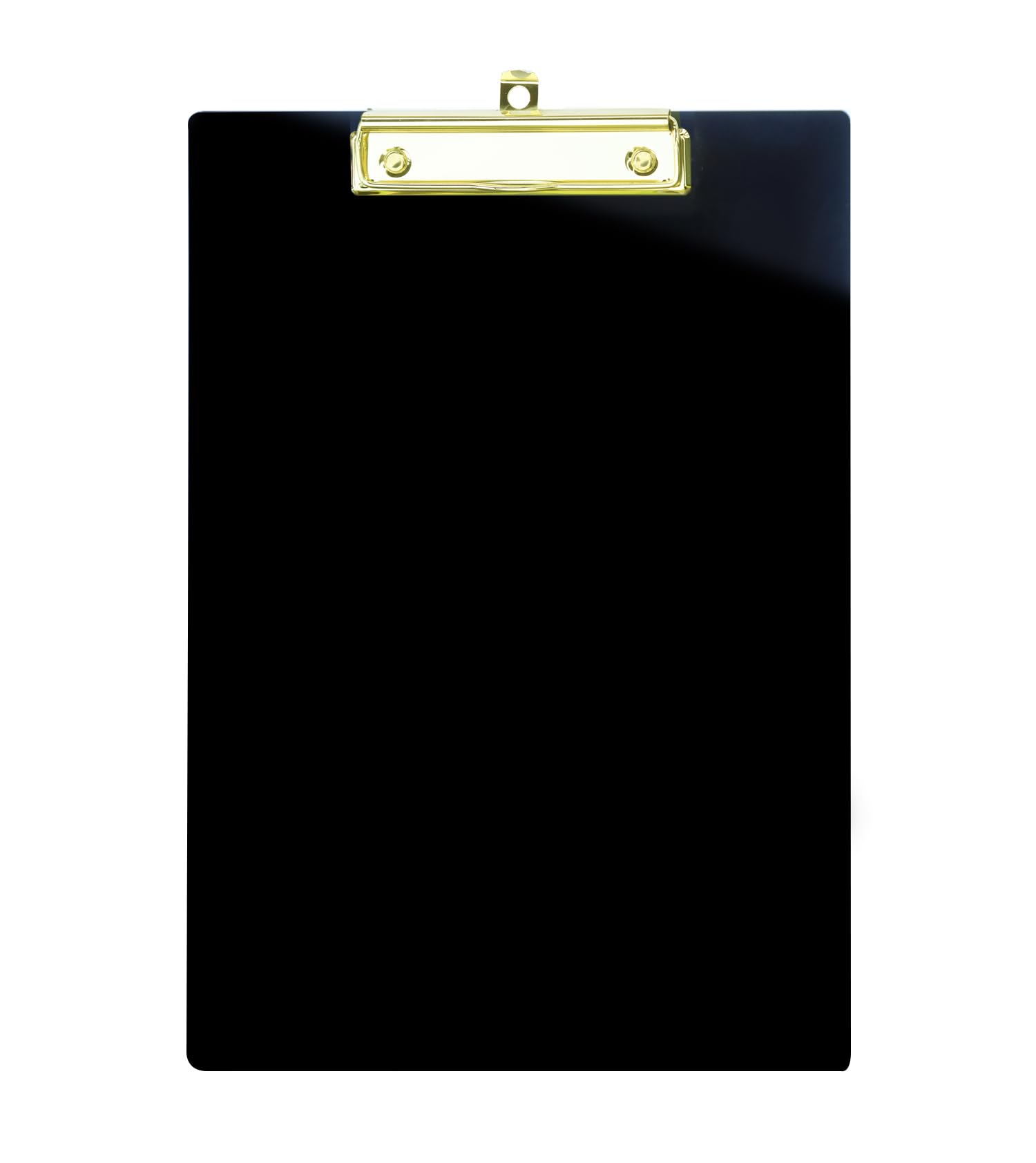 Photo 1 of UNIQOOO Black Acrylic Clipboard with Shinny Gold Finish Clip, Perfect for Modern Arts Lover, Fashion and Style Expert, Calligrapher, Office, Seminars, Workshops, Home School, Classroom, Event