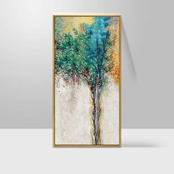 Amazon Co Jp ハンドペインティング布ライフツリーオイルペイン