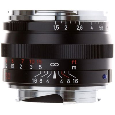 Zeiss Normal 50mm f/1.5 C Sonnar T* ZM Manual Focus Lens for Zeiss Ikon and Leica M Mount Rangefinder Cameras - Black