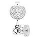 Wall Sconces Crystal Wall Lights Sunsbell Silver Wall Decor, Crystal Decor Wall Lamp, Lighting Polished Chrome Finish Wall Light Fixtures for Living Room Decor Bathroom Hallway (Give Away Bulbs)